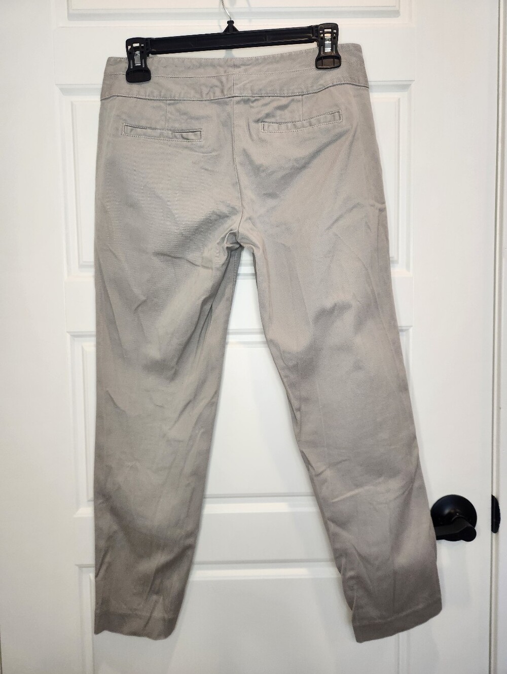 Sz 4 Jacob Cotton Blend Light Beige Khaki Women's Ankle Pants - Picture 5 of 6